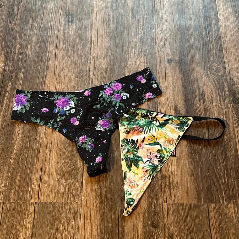 NWOT Victoria Secret pair of thongs size large